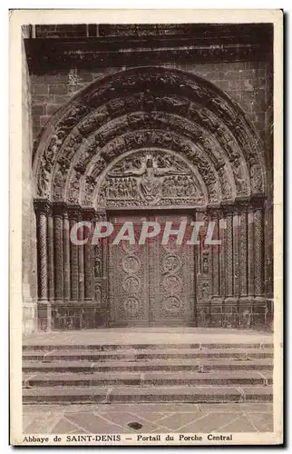 Cartes postales Abbaye de Saint Denis Portail du Porche Central