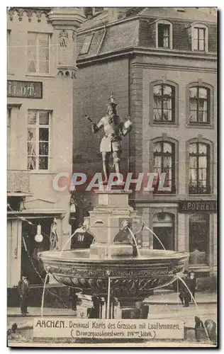 Cartes postales Aachen Denkamal Kapls Grassen mit Laufbpunnen