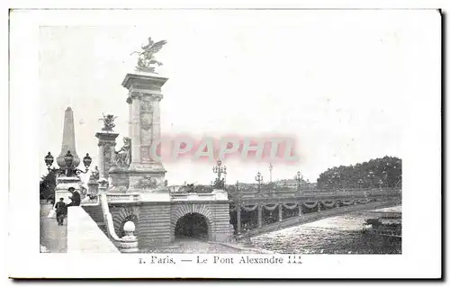 Cartes postales Paris Le Pont Alexandre III