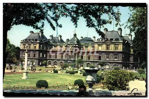 Cartes postales Paris Le Palais du Luxembourg au siege le Senat vu des jardins