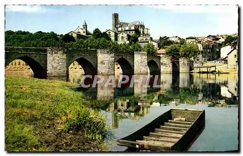 Cartes postales Limoges (Haute Vienne) Le Pont St Etienne Xlll e siecle (Mon hist) et la Cathedrale Xll e siecle