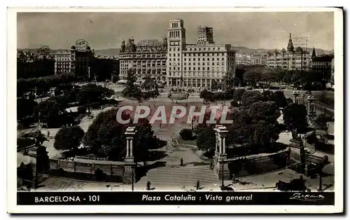 Cartes postales Barcelona Plaza Cataluna Vista general