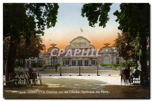 Cartes postales Vichy Le Casino vu de i Allee Centrale du Parc