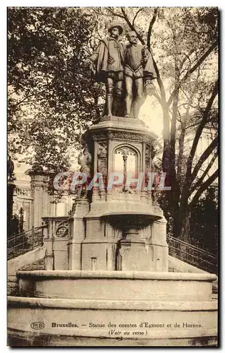 Ansichtskarte AK Bruxelles Statue des Comtes d Egmont et de Hornes