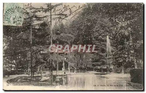 Cartes postales Carcassonne square gambetta le jet d eau