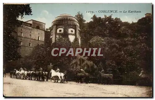 Cartes postales Coblence Le Karthaos Cheval Horse Militaria