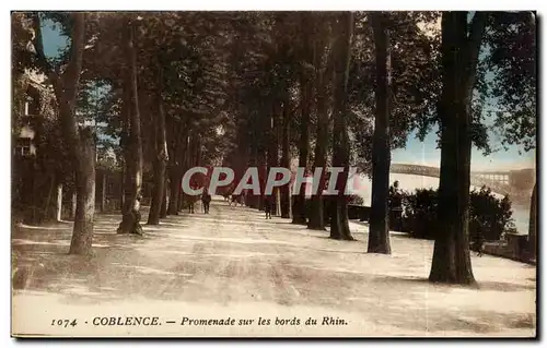 Ansichtskarte AK Coblence Promenade sur Les bords du Rhin