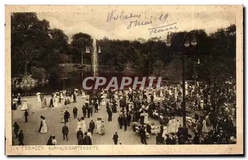 Cartes postales Wiesbaden Kurhaus Gartenseite