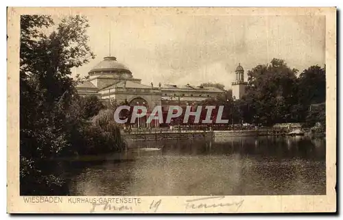 Cartes postales Wiesbaden Kurhaus Gartenseite