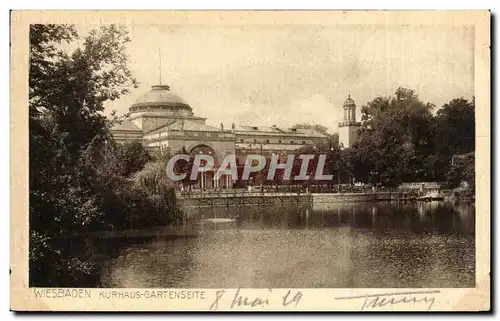 Cartes postales Wiesbaden Kurhaus Gartenseite
