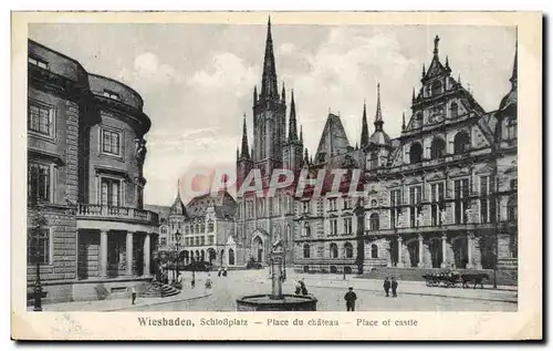Cartes postales Wiesbaden Schlobpiatz Place du Chateau Place of Castle