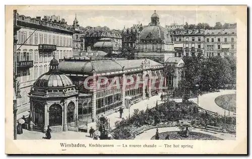 Cartes postales Wiesbaden Kochbrunnen La source Chaude The hot spring