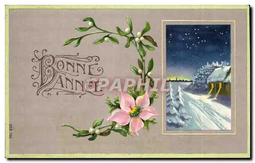 Cartes postales Fantaisie Fleurs Bonne Annee