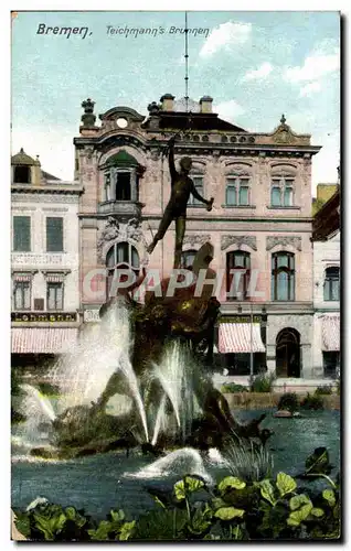 Ansichtskarte AK Bremen Teichmann&#39s Brunnen