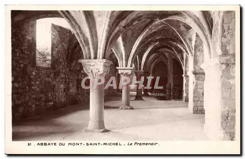 Ansichtskarte AK Abbaye Du Mont Saint Michel Le Promenoir