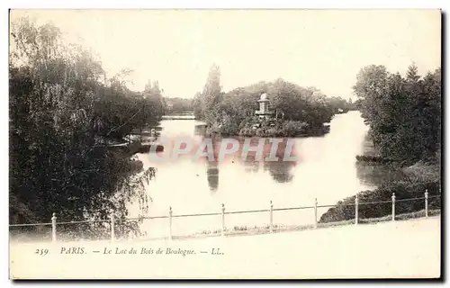 Cartes postales Paris Le Lac du Bois de Boulogne