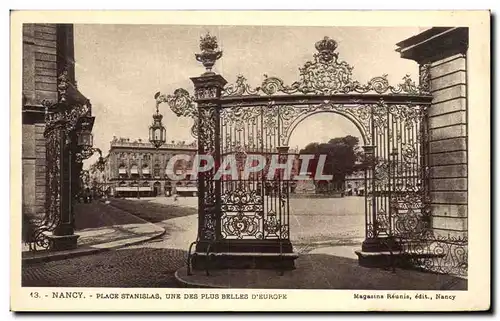 Cartes postales Nancy Place Stanislas Une Des Plus Belles D'Europe