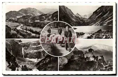 Cartes postales Lourdes La Vallee lac de Gaube Cirque et hotel Le chateau fort