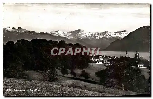 Cartes postales Lausanne et les Alpes