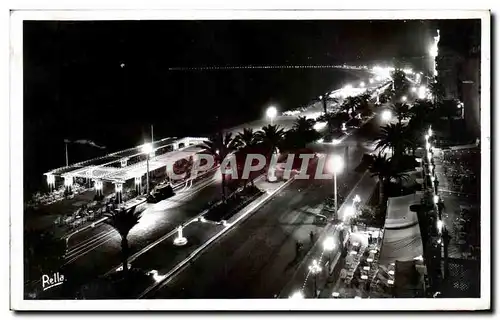 Cartes postales Nice La Nuit La Promenade Des Anglais