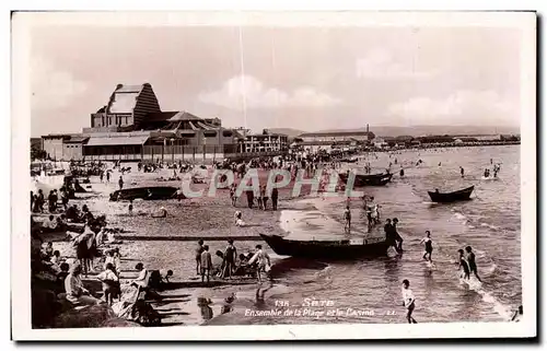 Ansichtskarte AK Sete Ensemble De La Plage Et Le Casino