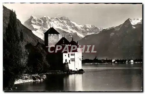 Cartes postales Montreux Chateau De Chillon Et Dents Du Midi