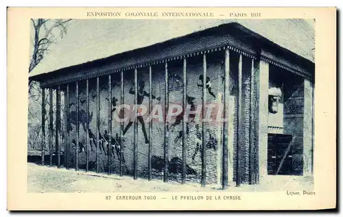 Ansichtskarte AK Exposition Coloniale Internationale Paris 1931 Cameroun Togo Le Pavillon De La Chasse