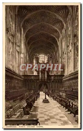 Cartes postales Cambridge Kings College Chapel Orgue