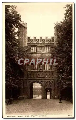 Ansichtskarte AK Cambridge Great Gate Trinity College