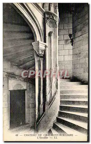 Cartes postales Chateau De Chaumont Sur Loire L&#39Escalier