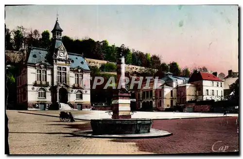 Cartes postales Chateau Thierry Place De L&#39Hotel De Ville Et Le Theatre