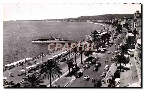 Cartes postales La Cote D&#39Azur Nice La Promenade des Anglais Bateau