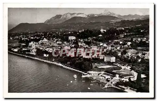 Cartes postales Evian Les Bains La Plage la Ville et les montagnes de Chablais