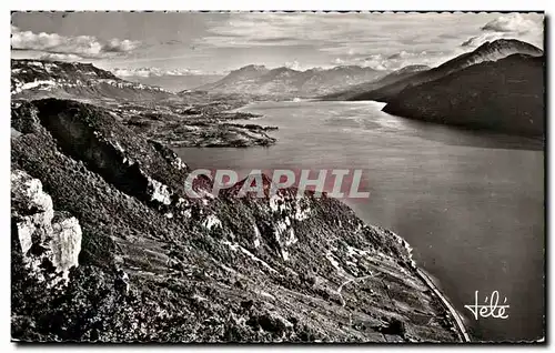 Cartes postales Le Lac et Aix Les Bains Chaine de Belledonne vus de la Chambotte