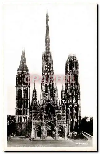 Cartes postales Rouen La Cathedrale Vue d&#39Ensemble The Cathedrale Generale View
