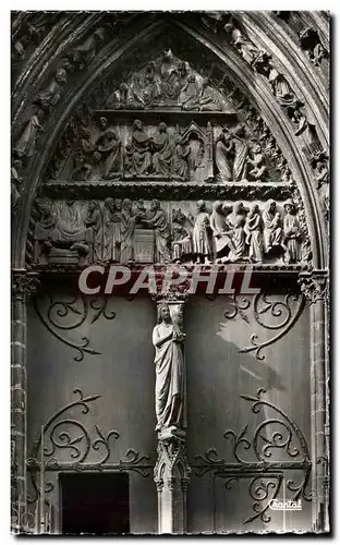 Ansichtskarte AK Paris Portail Du cloitre De Notre Dame La Vierge Du Trumeau