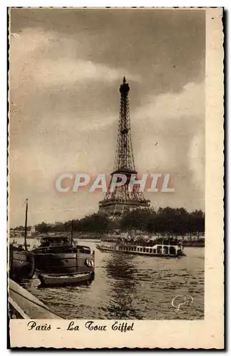 Ansichtskarte AK Paris La Tour Eiffel Peniche