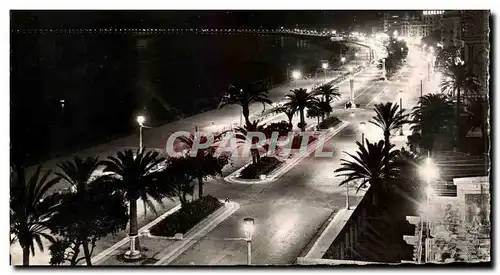 Cartes postales La Cote d&#39Azur Nice La Nuit