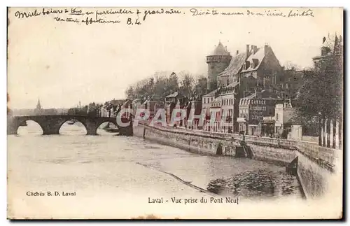 Ansichtskarte AK Laval Vue Prise du Pont Neuf