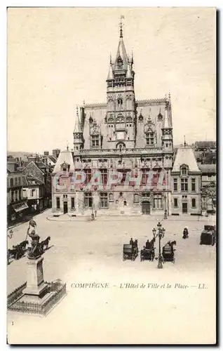 Cartes postales Compiegne L&#39Hotel De Ville Et La Place