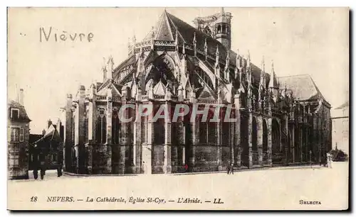 Ansichtskarte AK Nevers La Cathedrale Eglise St Cyr L&#39Abside