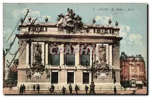 Cartes postales Lille Le theatre