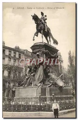 Cartes postales Lille Statue De Faidherbe Enfant