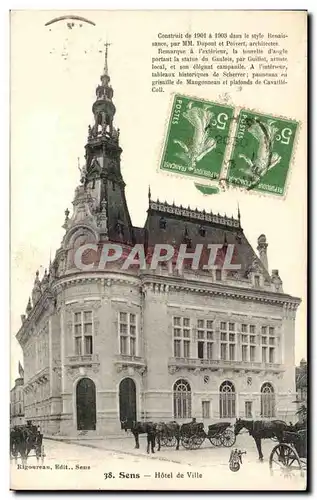 Cartes postales Sens Hotel De Ville