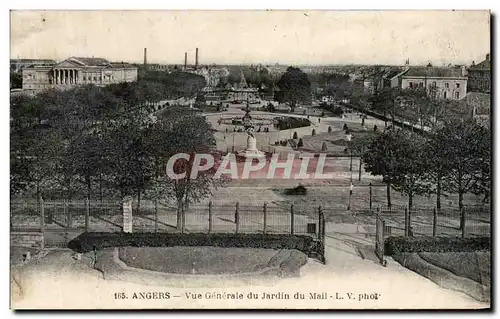 Cartes postales Angers Vue Generale du Jardin du Mail