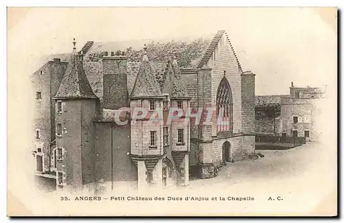 Ansichtskarte AK Angers Petit Chateau des Ducs d&#39Anjou et la Chapelle