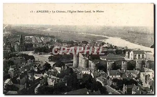 Cartes postales Angers Le Chateau l&#39Eglise Saint Laud la Maine