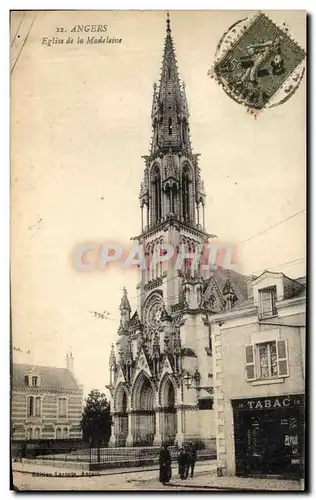 Cartes postales Angers Eglise de la Madeleine Tabac