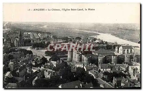 Ansichtskarte AK Angers Le Chateau I&#39Eglise Saint Laud La Maine Byrrh