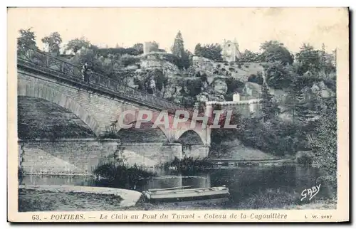 Ansichtskarte AK Poitiers Le Clain au Pont du Tunnel Coteau de la Cagouillere